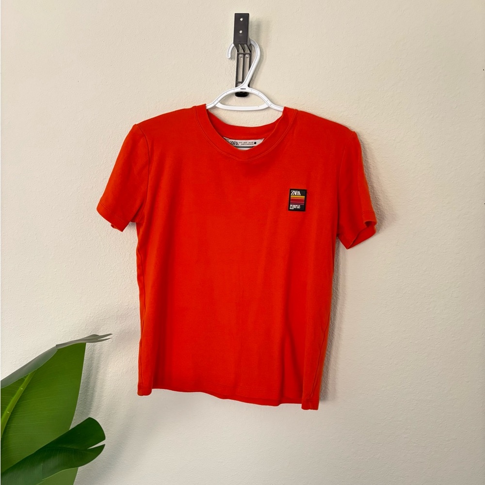 Zara Red Short Sleeve Tee